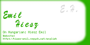 emil hiesz business card